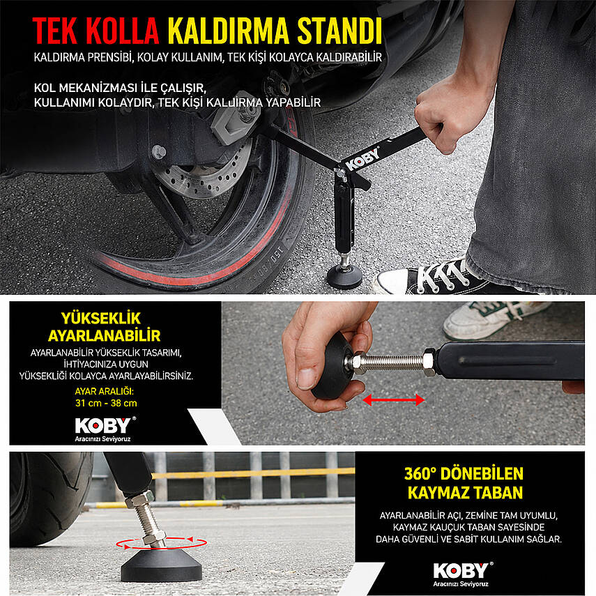 HSB-339 TAŞINABİLİR TEKER KALDIRMA APARATI - 4