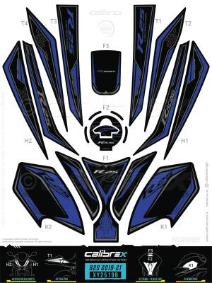 HSB-798 YAMAHA R25 FULL TANKPAD SET XY2519B
