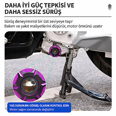 PH-176 HONDA PCX CNC ŞEFFAF YAĞ GÖSTERGE KAPAĞI SARI (1)