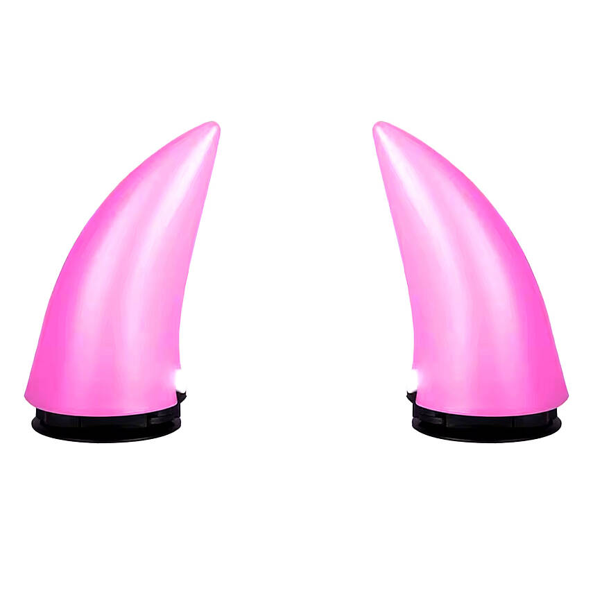 PH-346 IŞIKLI SARJLI KASK BOYNUZU PEMBE - 1