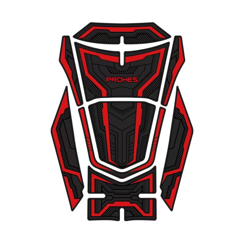 PH-701 PCX 2021-2024 KAUÇUK TANKPAD TAKIMI KIRMIZI - 1