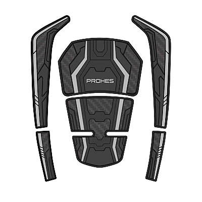 PH-711 HONDA FORZA 2018-2026 KAUÇUK TANKPAD GRİ