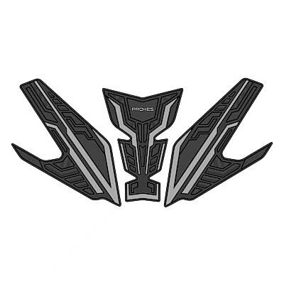 PH-715 YAMAHA R25 KAUÇUK TANKPAD GRİ
