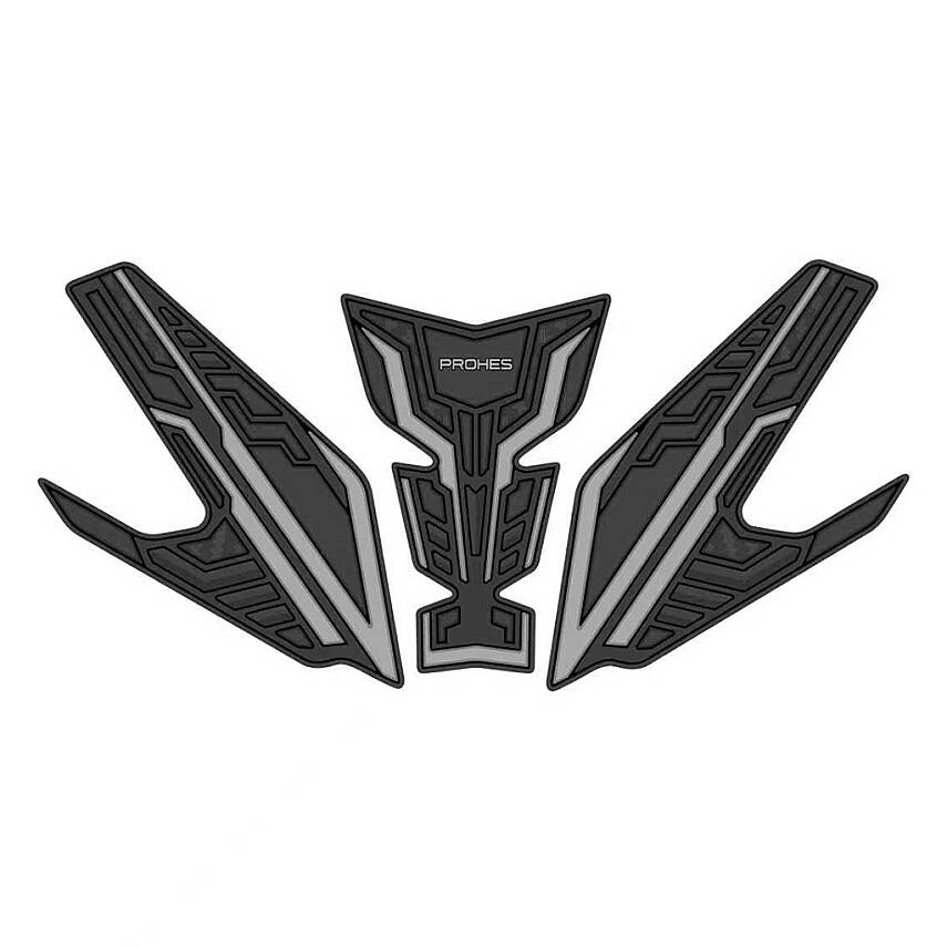 PH-715 YAMAHA R25 KAUÇUK TANKPAD GRİ - 1
